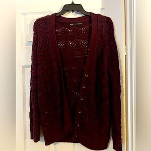 Maurices medium dark purple knit cardigan, GUC!